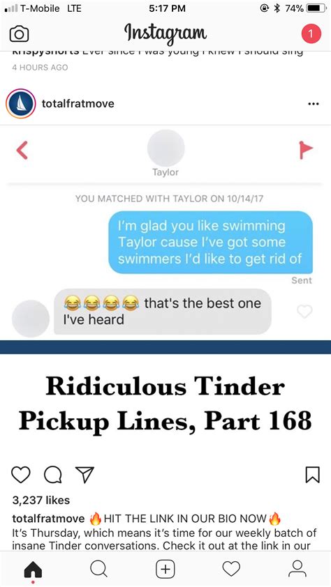 √ Perfect Pick Up Lines For Tinder