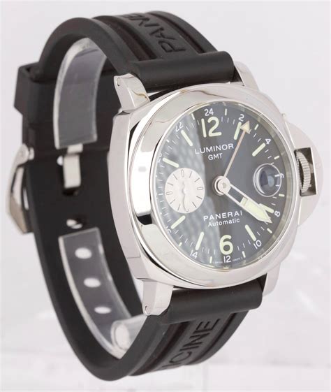 Mens Mint Panerai Pam 88 Luminor Gmt Date Automatic Black 44mm Watch