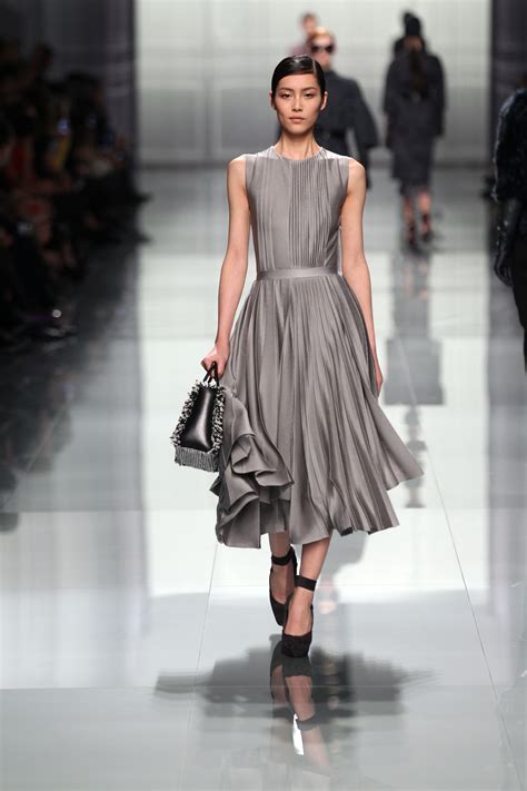 Grey Knitted Dress By Dior Fashion