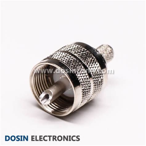 Uhf Antenna Connector Male Straight Crimp Type For Cable Rg59 Dosin