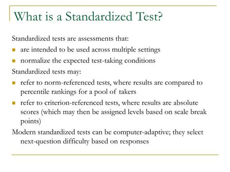 ppt a brief history of standardized testing powerpoint presentation id 4751635