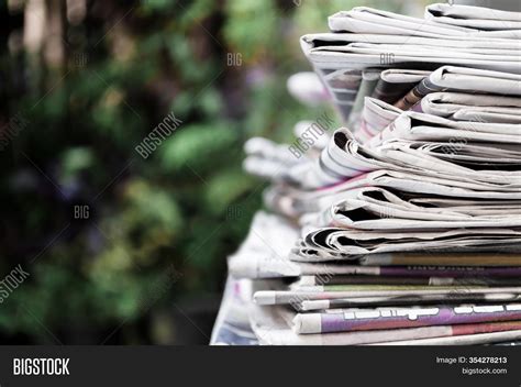 Newspapers Folded Image And Photo Free Trial Bigstock