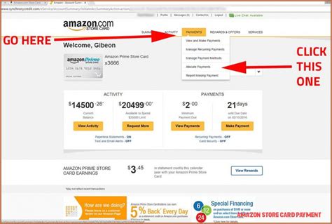 Hover over payments at the top of page, and then scroll down and click make a payment. How To Leave Amazon Store Card Payment Without Being Noticed | amazon store card payment https ...