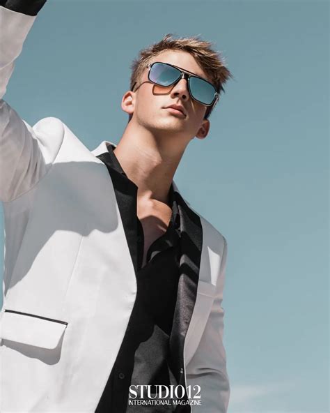 V Shades Featured In Studio 12 Magazine American Model Warner Perry