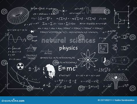 Fondo De Una Pizarra Cubierta Con Fórmulas Físicas Escritas Telón De