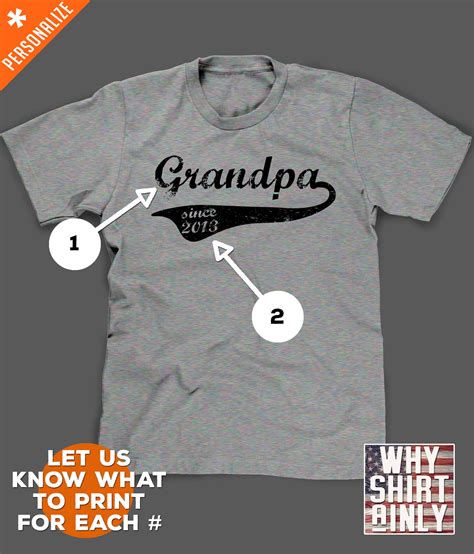 Customized Grandpa T Shirt Personalized Granddad T Shirt Ts Etsy