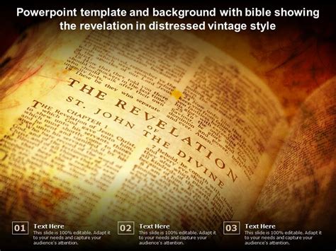 Powerpoint Template And Background With Bible Showing The Revelation In