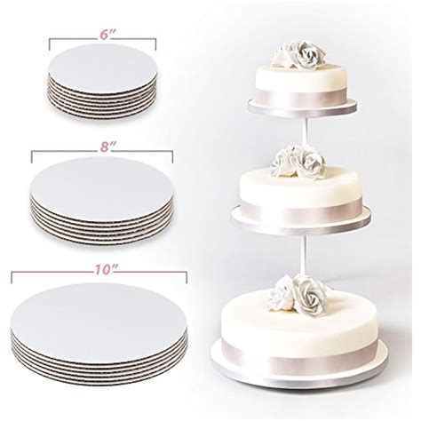 Starmar Set Of 18 Cake Board Rounds Circle Cardboard Base 6 And 10