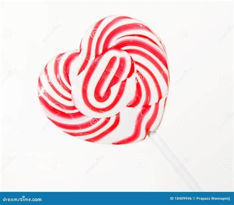 Retro Style Red Pink Heart Shape Lollipop Stock Photo Image Of