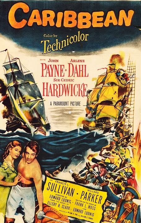 Caribbean 1952 John Payne Dvd Old Movie Posters Film Posters Vintage