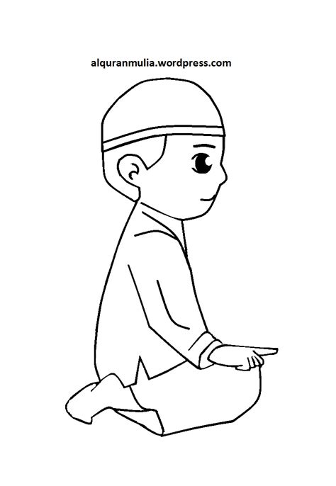 Mewarnai Gambar Anak Sholat