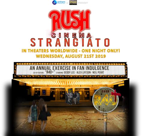 Rush Return to Theaters for a Cinema Strangiato
