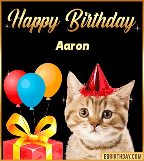 Happy Birthday Aaron  🎂 Images Animated Wishes 28 S