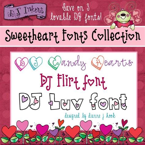 These 3 Fonts Are Full Of Heart Soul And Smiles For Love By Dj Inkers