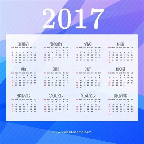 25 Elegant Blue Calendar Free Design