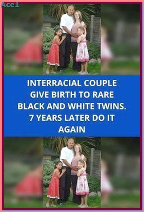 Interracial Couple Give Birth To Rare Black And White Twins 7 Years