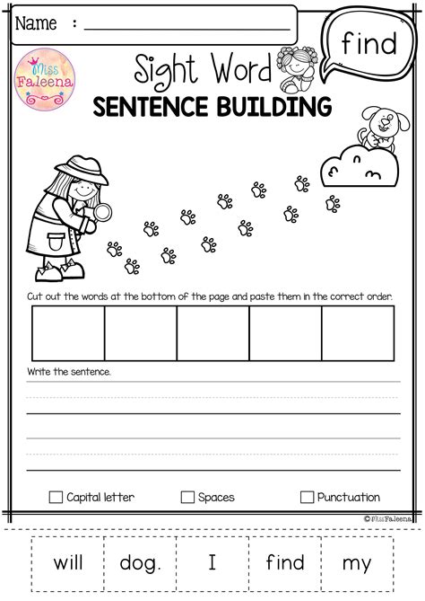 Build A Sentence Worksheet