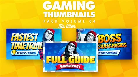 Top 3 Best Gaming Thumbnail Template Psd Photoshop Thumbnail Template