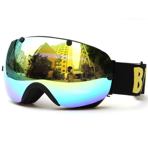 Anti Glare Ski Goggles Uv400 Protection With Oversized Double Spherical Lens