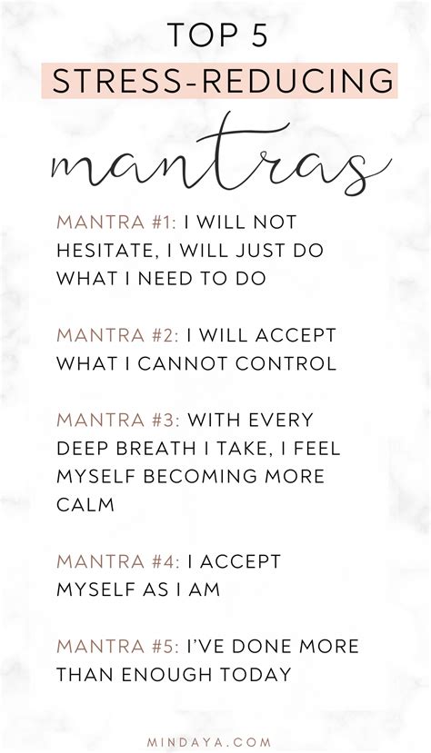 5 Simple Mantras To Reduce Stress Mindaya In 2020 Positive Self