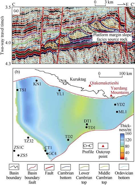 A Seismic Profile And B Thickness Map Of The Middle Cambrian Source