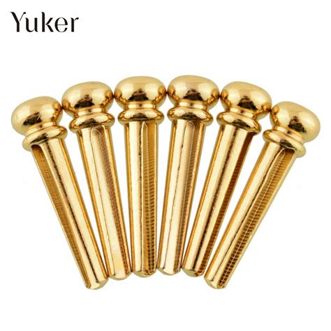 Buy Yuker 6pcs 118 Inch3 Cm Brass Guitar Bridge Pins