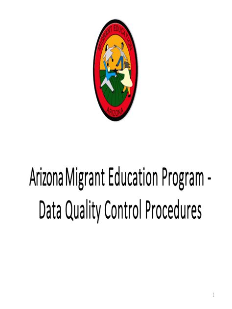 Fillable Online Arizona Migrant Education Program Data Quality