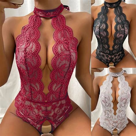 Lenceria Erotic Mujer Sexi Costumes Sexy Bodysuit Open Bra Crotchless Underwear Sexy Lingerie
