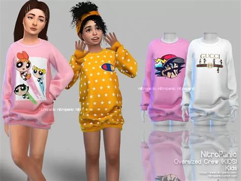 Oversized Crewneck Kids F The Sims 4 Download Simsdomination