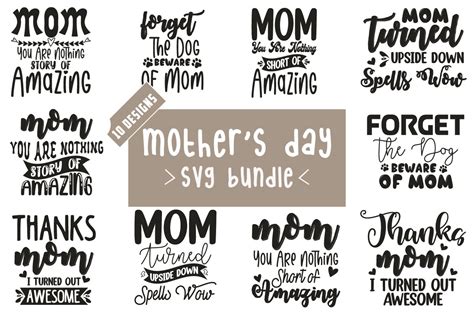 Mothers Day Svg Bundle Mom Quotes Svg Graphic By Svg Box · Creative
