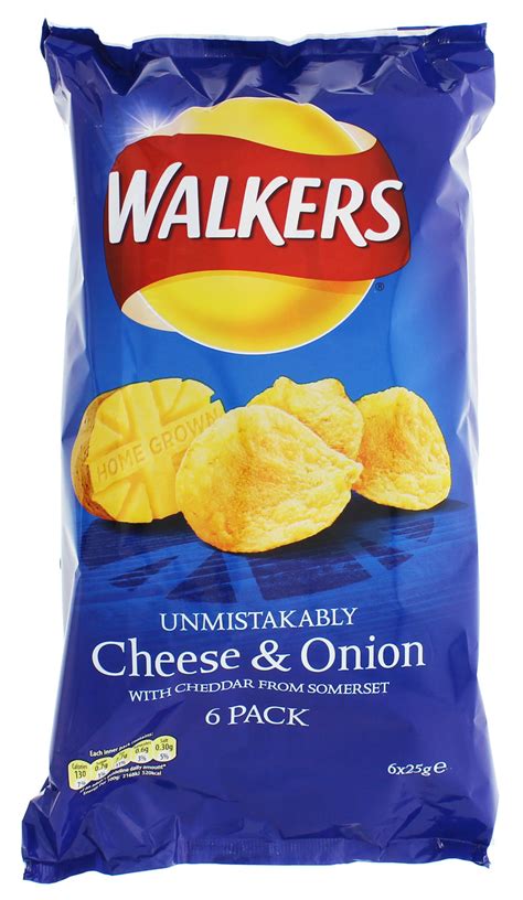 Walkers Cheese And Onion Crisps 34g 6 Pack At Mighty Ape Nz