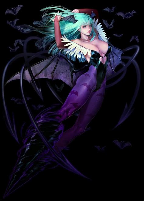 Artstation Darkstalkers Fan Art Morrigan Hannah Ji Jdori In 2021 Vampire Games Aqua