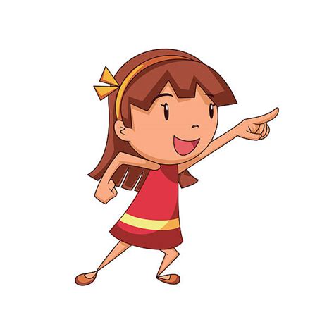 Girl Pointing Illustrations Royalty Free Vector Graphics And Clip Art