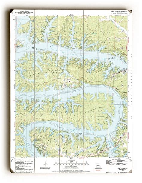 Mo Lake Ozark Mo 1983 Topo Map Sign Lake Ozark Nautical Chart Map