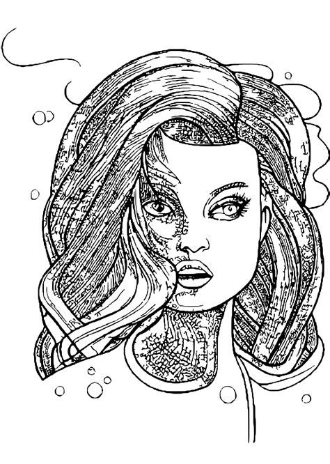 Barbie Sketch For Coloring