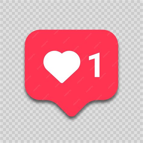 Premium Vector Instagram Like Notification Icon With Transparent