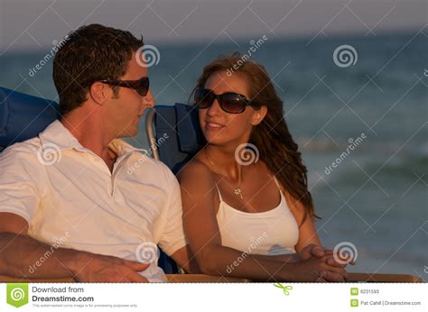 Couple In Beach Chairs Stock Image Image Of Fort Ocean 6231593