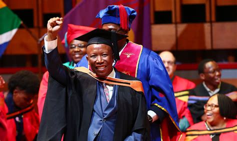 Malema Graduates At Unisa‚ Welcomed By Vice Chancellor