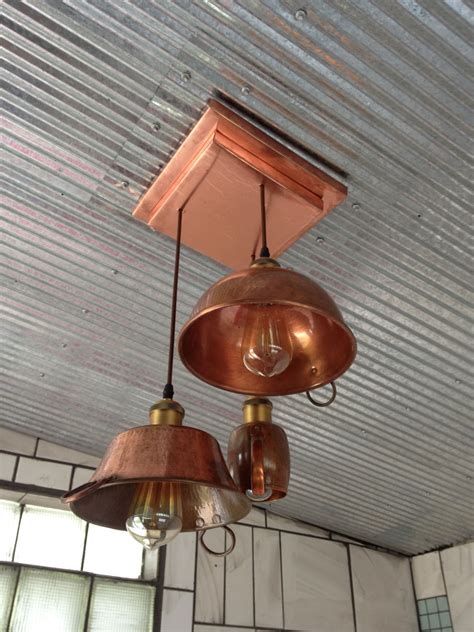 Handmade Copper Light By Wacoavenue Fabrication