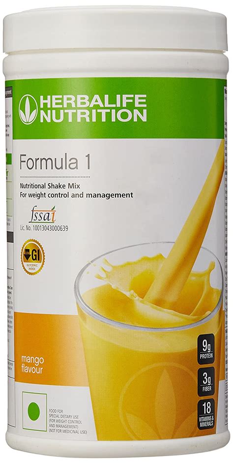 Herbalife Formula 1 Shake For Weight Loss 500 G Mango Health And Personal Care