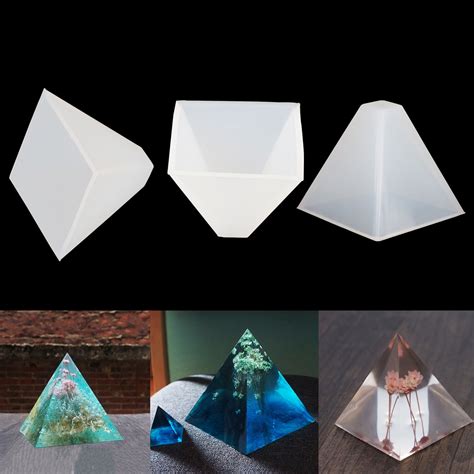 Craft Supplies And Tools Clear Triangular Pyramid Silicone Moldresin Mouldcraft Jewelry Making