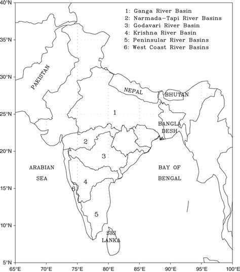 Six Major River Systems In India Considered In The Study Download