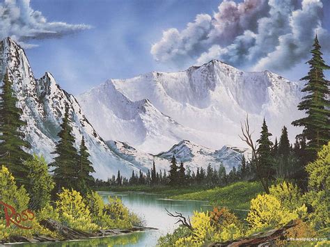 4 Painter Bob Ross Mountain Painting Hd Wallpaper Pxfuel