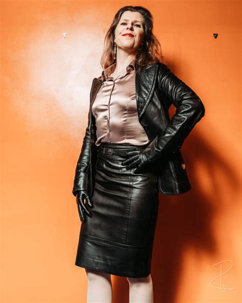 Back In Black The Perfect Black Leather Skirt Suit Life In Leather