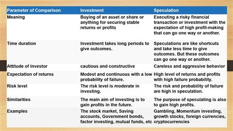 Investment Vs Speculationinvestment And Speculation Youtube