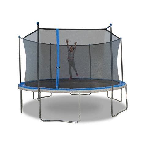 Trujump 12 Trampoline With 6 Pole Enclosure In Blue Str 12ft 6p The
