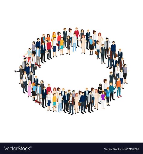 Business People Circle Concept Of Society Vector Image