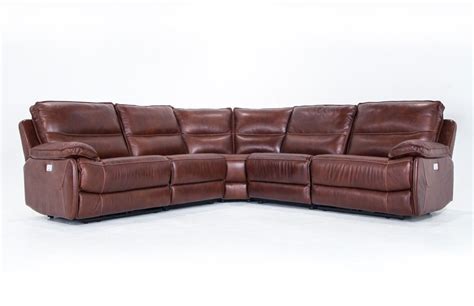 Find your style at bill cox furniture since 1972, the bill cox family has been providing knoxville and east tennessee with exceptional furniture and accessories for every space in your home — from living rooms, bedrooms and dining rooms to media rooms and offices. Zeus Leather Power Reclining 5 Piece Sectional | Bob's ...