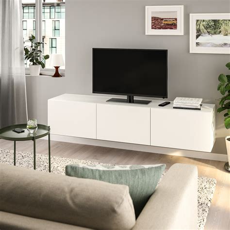 BestÅ Mobile Tv Con Ante Bianco Lappviken Bianco 180x42x38 Cm Ikea It