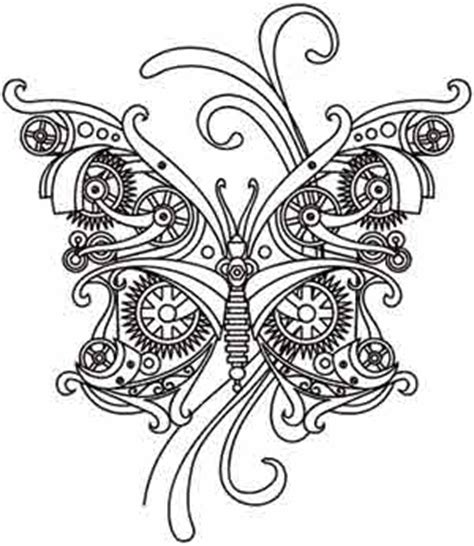 Dragonfly coloring pages | delightful to be able to my own web site, on and now, here is the initial image: Steam Motifs - Butterfly | Urban Threads: Unique and ...